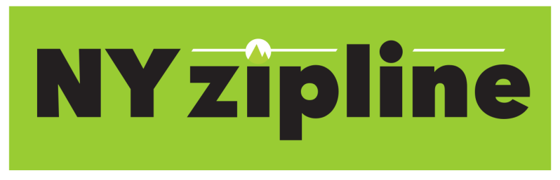 Logo with 'NY zipline' on a green background.